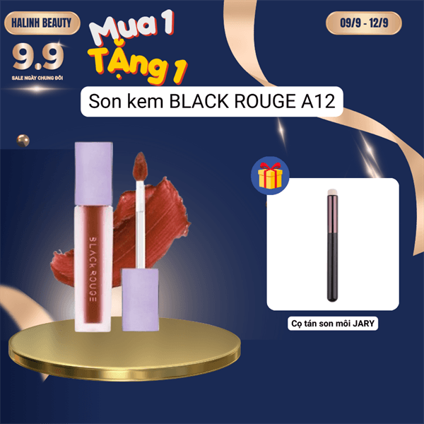 [Tặng cọ môi] Son kem Black Rouge #A12 - Nâu gạch