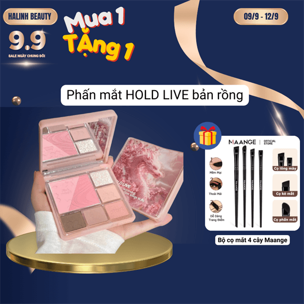 [Tặng bộ cọ mắt 4 cây] Phấn mắt Hold Live rồng #H01