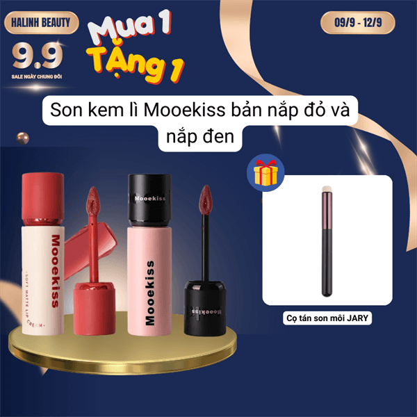 [Tặng cọ son] Son mooekiss vỏ trắng nắp đỏ #05